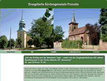 Tablet Screenshot of ev-kirche-premnitz.de